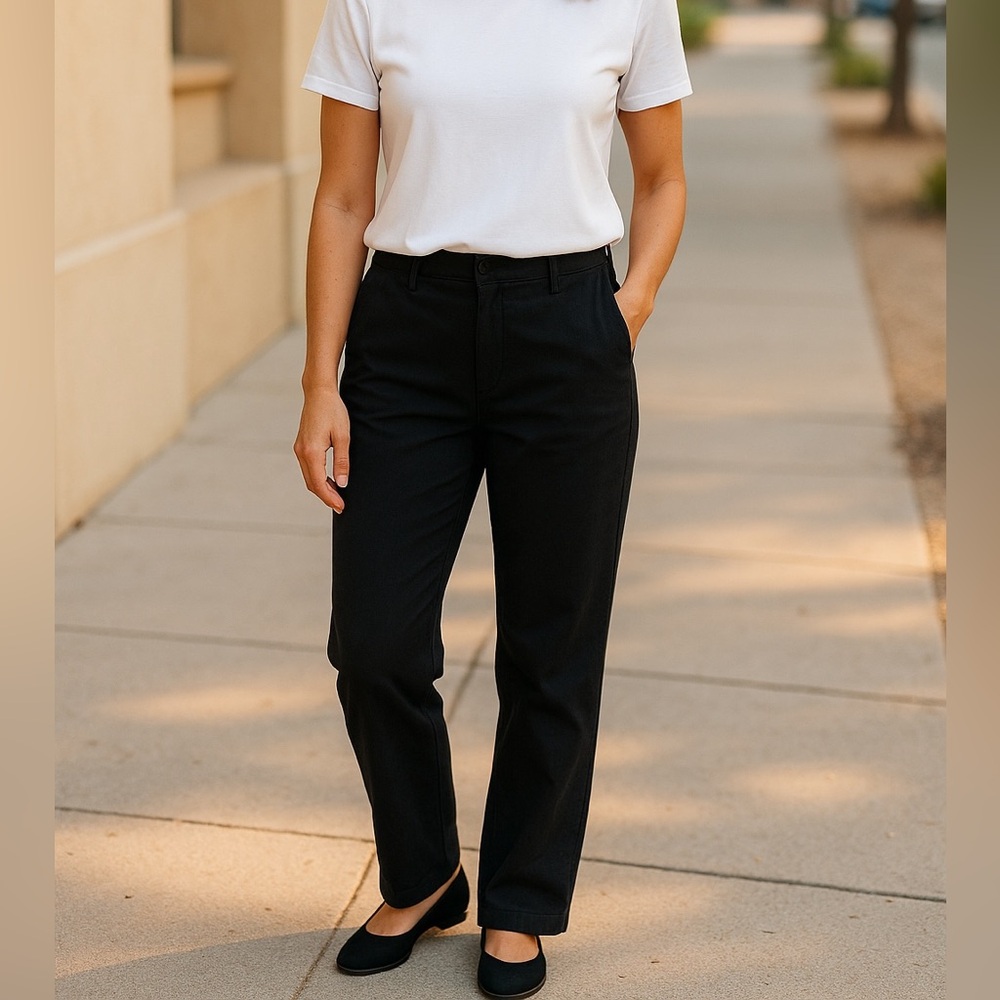 RALPH LAUREN POLO black cotton pants 12